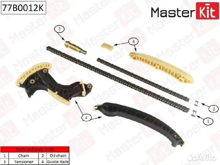 MasterKit Ремкомплект ремня грм 77B0012K mercedes