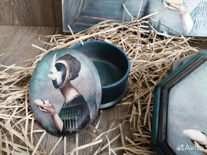 Зеркало интерьерное шкатулка подставка для телефон