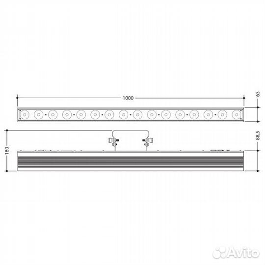 Prolights lumipix16H, 16x12W rgbwap/FC LED светиль