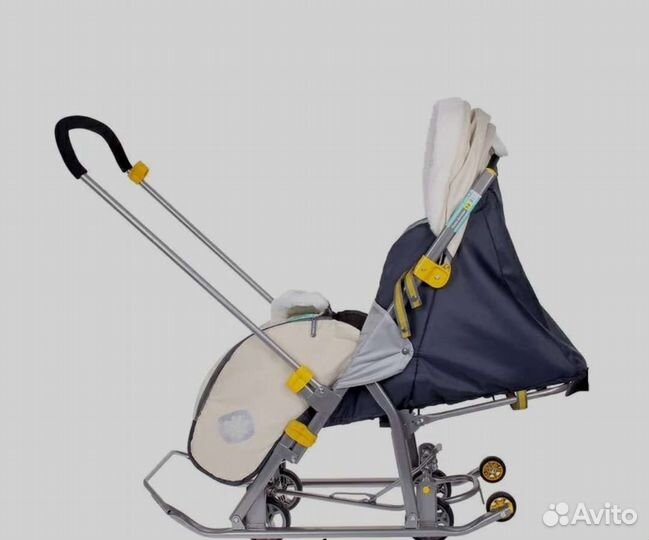 Коляска-санки Nika Kids 7-2 бежевые
