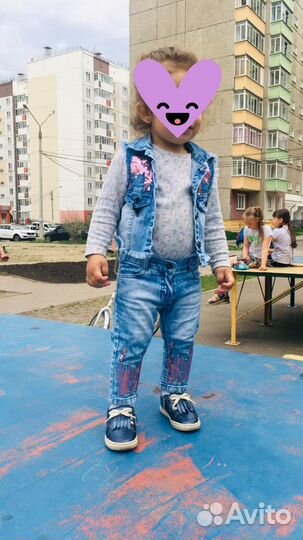 Джинсовый костюм для девочки