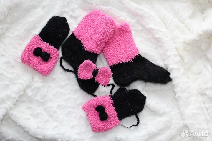 Детский вязаный комплект 