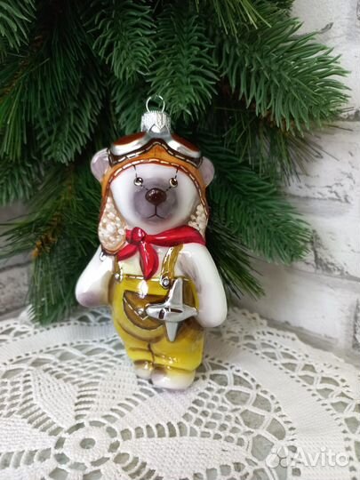 Ёлочная игрушка Мишка - Пилот, Ариэль