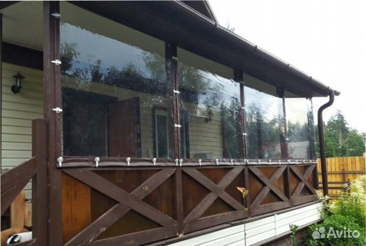 Мягкие пвх окна на беседку прозрачные рулонные