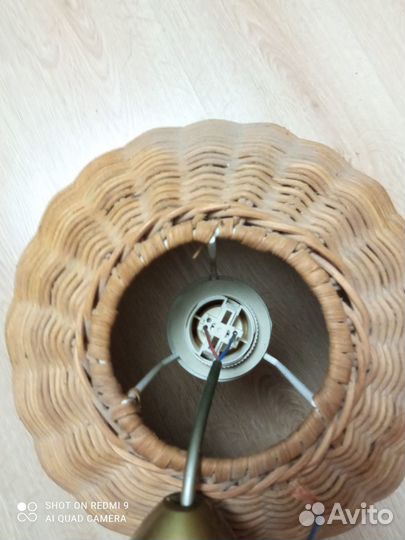 Светильник абажур навесной плетенный дизайнерский