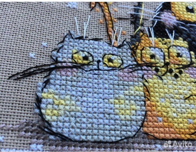 Картина вышитая крестом ручная работа