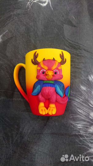 Кружка с фантазийным драконом подарок ребенку