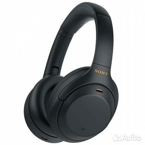 Наушники с микрофоном беспроводные Sony WH-1000XM4 черные, Bluetooth