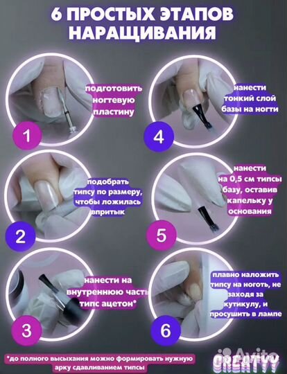 Гелевые типсы для наращивания