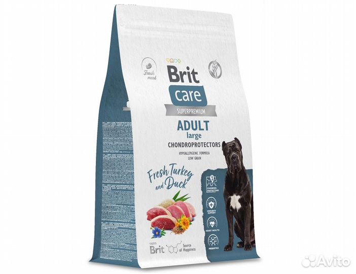 Сухой корм Brit Care для собак крупных пород, 3кг