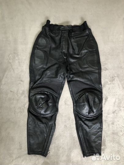 Кожаные женские мотоштаны 46-48