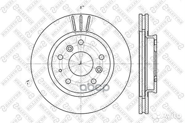 6020-3220V-SX диск тормозной передний Mazda 626