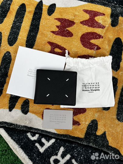 Черный кожаный кошелек Maison margiela