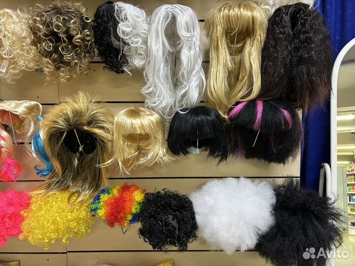 Парики карнавальные женские и мужские