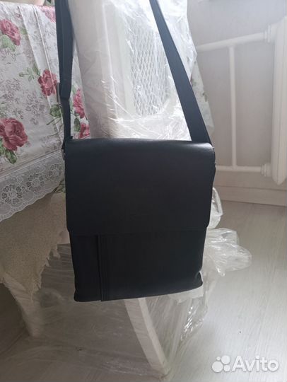 Сумка барсетка кожаная