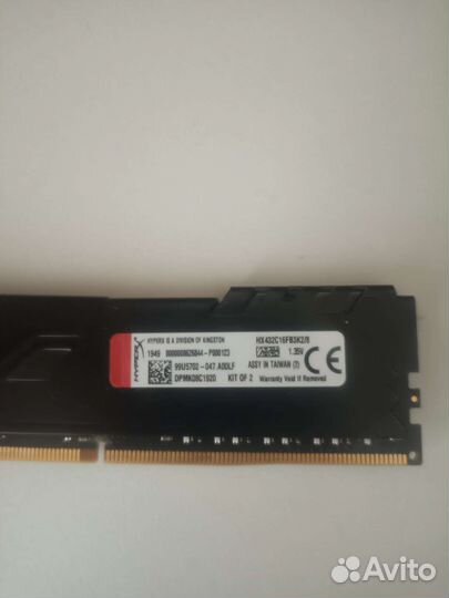 Оперативная память hyperx fury ddr4 16gb 3200