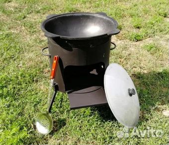 Казан наманган чугунный с крышкой 22л