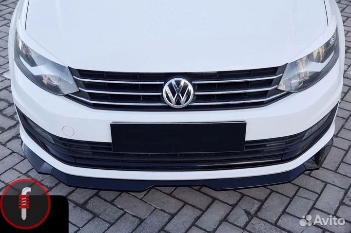 Сплиттер переднего бампера Volkswagen Polo V (mk5)