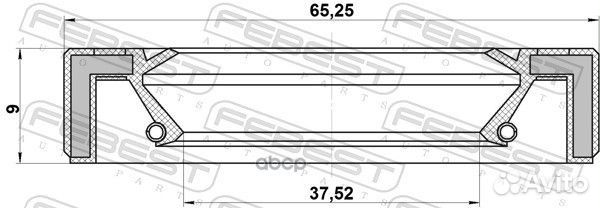 Сальник привода 39X65X9 95GAY39650909R Febest