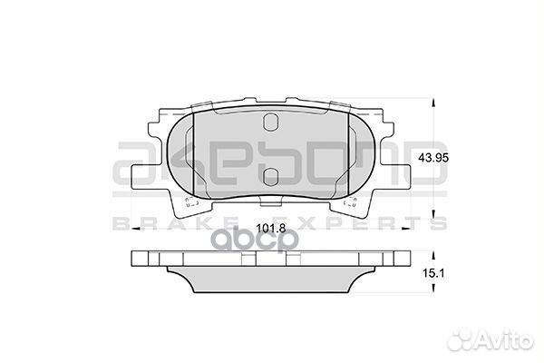 Колодки тормозные дисковые задние lexus RX (L1