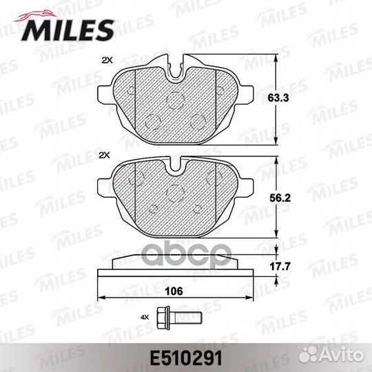 Колодки тормозные BMW 5 F10/F11/X3 F25/Z4 E89 2