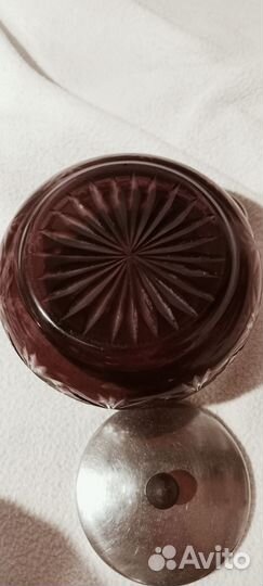 Сахарница цветное стекло СССР