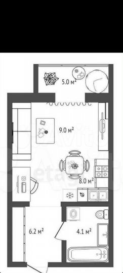 Квартира-студия, 28,9 м², 8/25 эт.