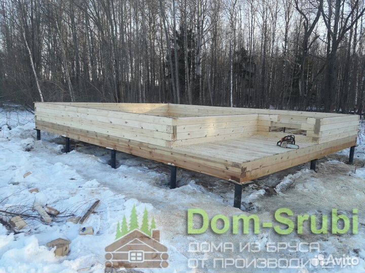 Белоусово. Хорошая надёжная Баня из бруса Б-27 6х8
