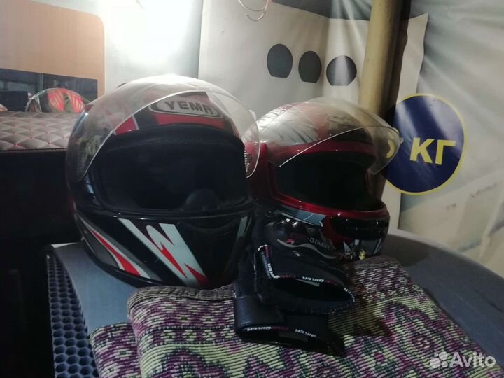 Мото шлемы 3 шт