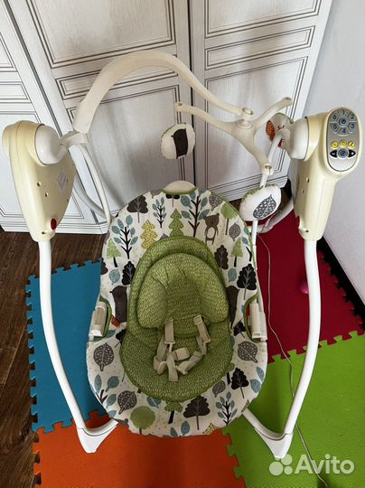 Качели graco lovin hug с адаптером