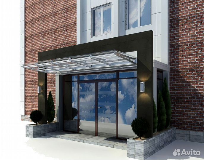 Стеклянные козырьки Москва