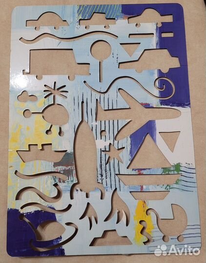 Трафареты 8шт. для детей, картон, большой формат