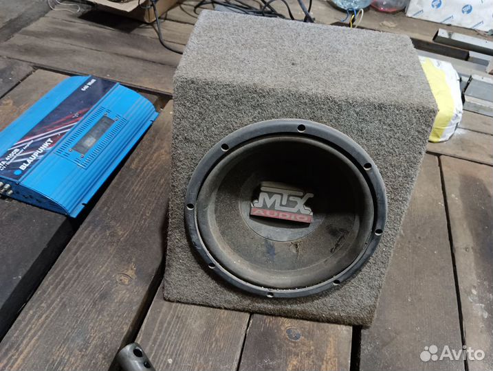 Сабвуфер MTX и усилитель blaupunkt gta 4100B