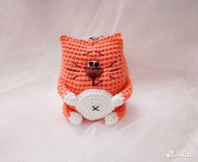 Игрушка-брелок котик(Ручная работа)