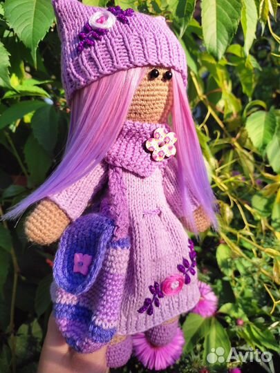Кукла вязаная интерьерная