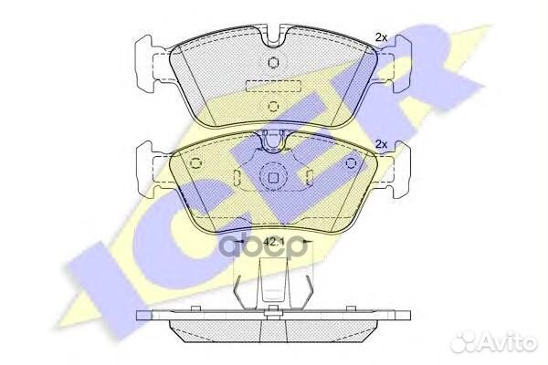 Колодки тормозные 181295 Icer