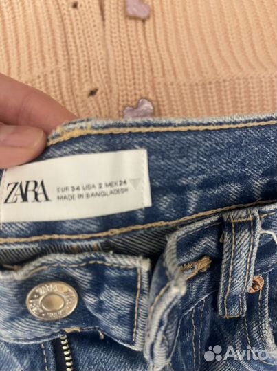 Джинсы Zara, кардиган Lime с сердечками