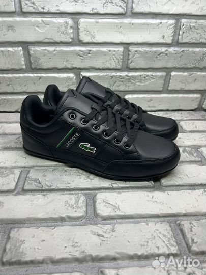 Кроссовки lacoste черные мужские кеды низкие 41-45