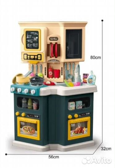 Новая детская кухня с паром, светом и звуком