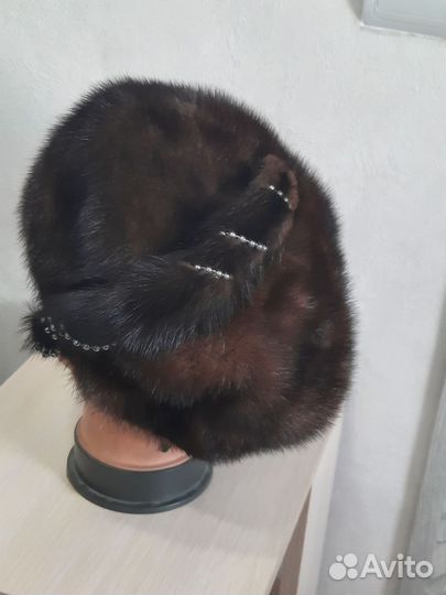 Норковый мягкий берет