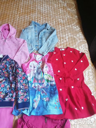 Вещи пакетом девочке 122р
