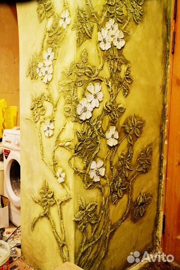 Барельеф декор стен, декоративная штукатурка