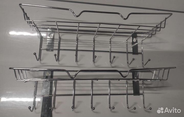 Полка прямая одноярусная, с крючками