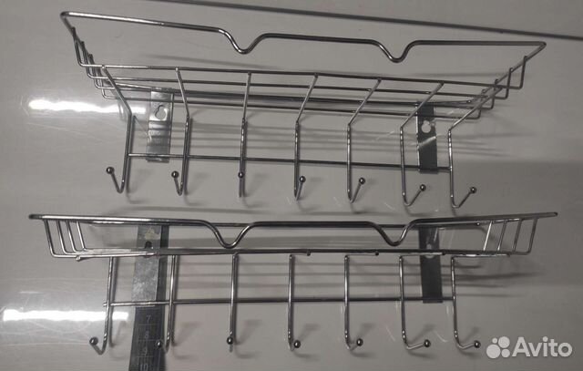 Полка прямая одноярусная, с крючками