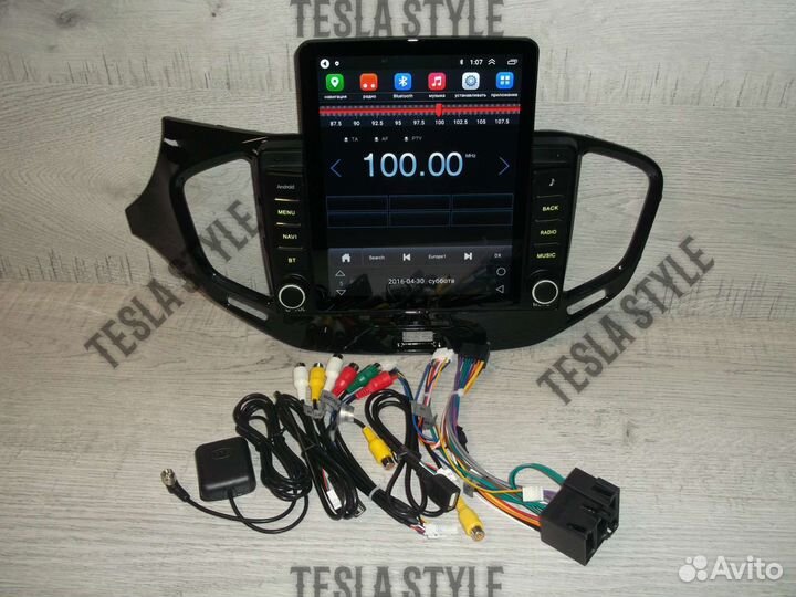 Магнитола LADA Vesta Tesla Android GPS WiFi