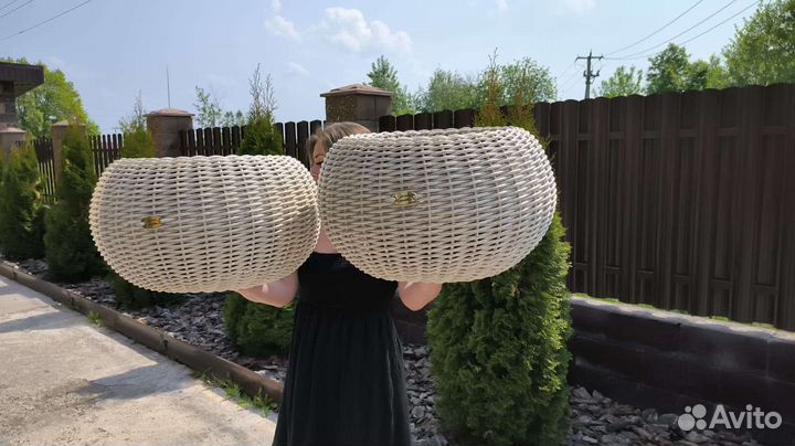 Кашпо из ротанга. Ручная работа. Вазоны. Горшки