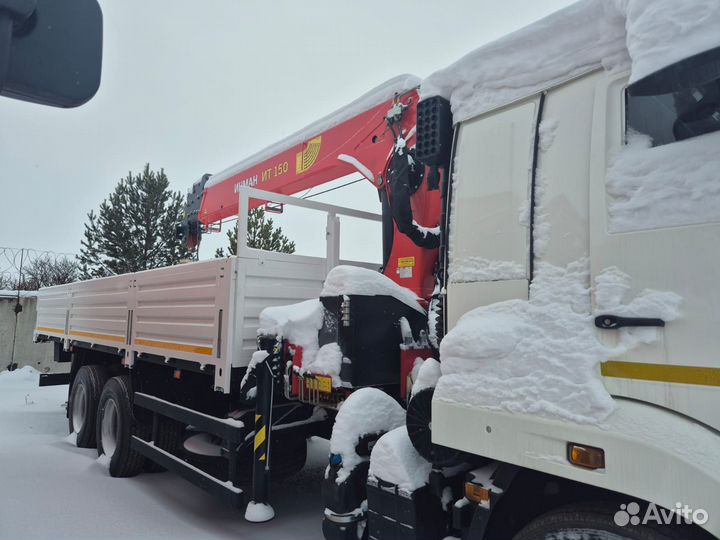 Бортовой грузовик КАМАЗ 65117 с КМУ Инман, 2024