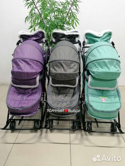 Новые санки-коляска Ника Наши Детки 6 (в наличии)