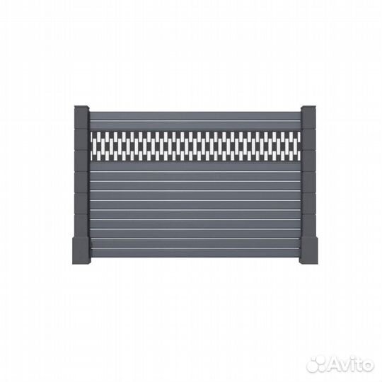 Заборы жалюзи с декоративными вставками