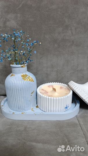 Аромо свечи,ручная работа, гипс